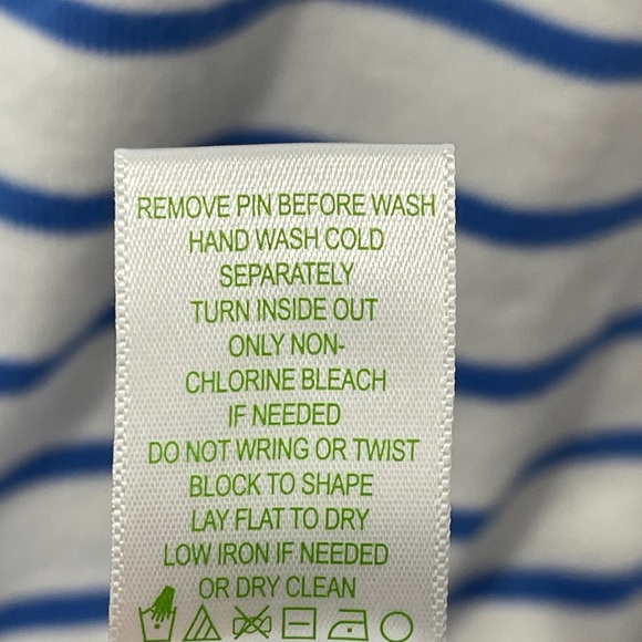 Lilly Pulitzer Dasha Cotton Striped Fringe Sweater Coastal Blue Size Small - Picture 7 of 9